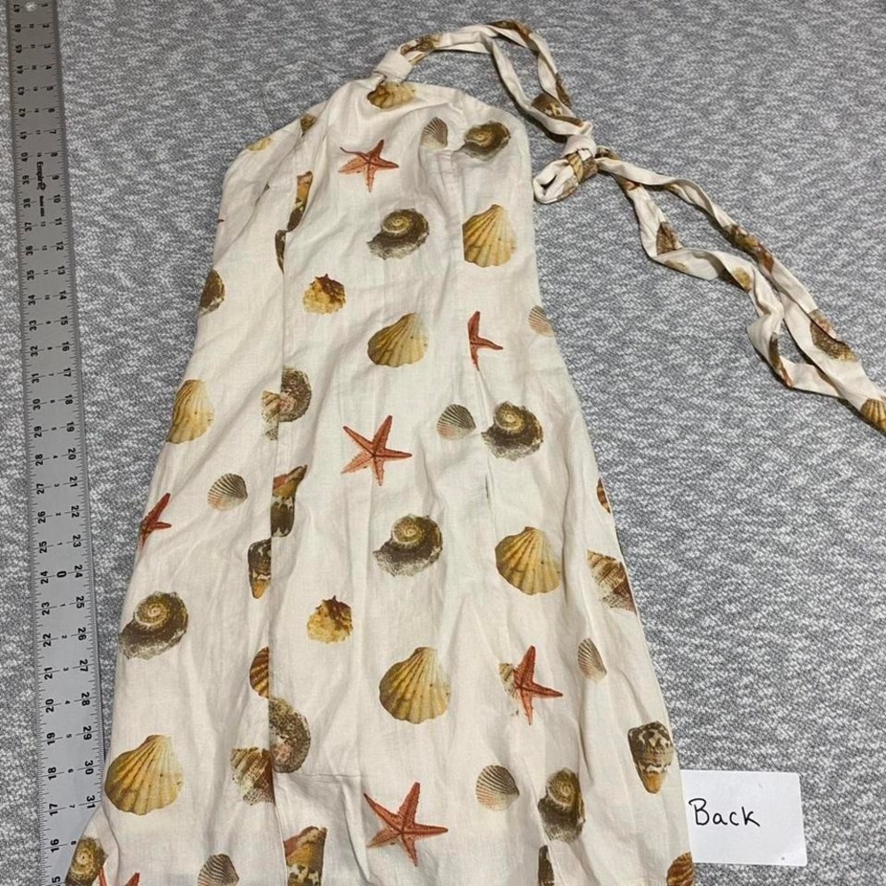 Wild fable White halter neck dress NWT with seashell print women XXS. 964